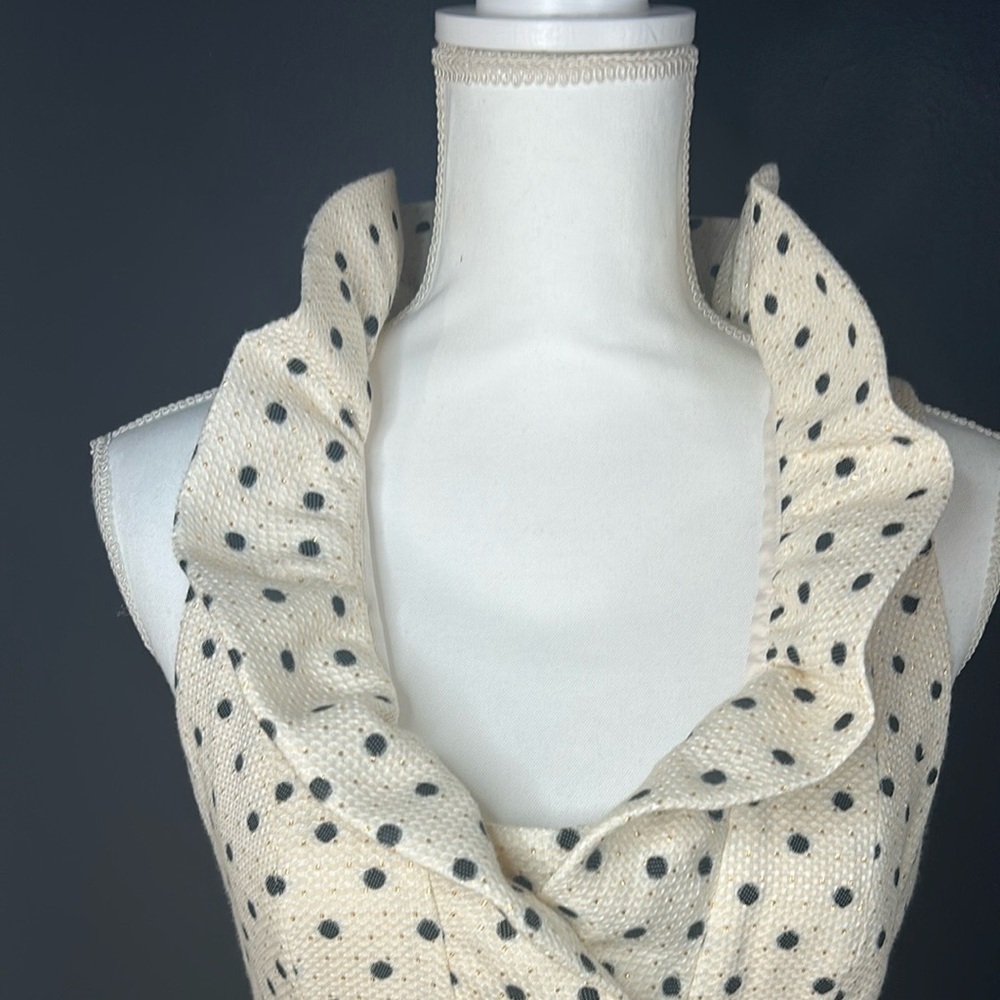 NWT Harper Rose Fit & Flare Dress | Metallic Gold & Black Polka Dot | Size 8 - Picture 6 of 12